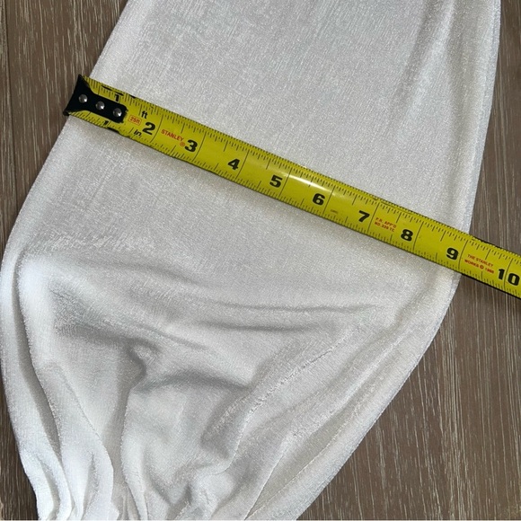 Altar'd State Brooke White One-Shoulder Balloon Sleeve Mini Dress NYE Dress S - Picture 12 of 16